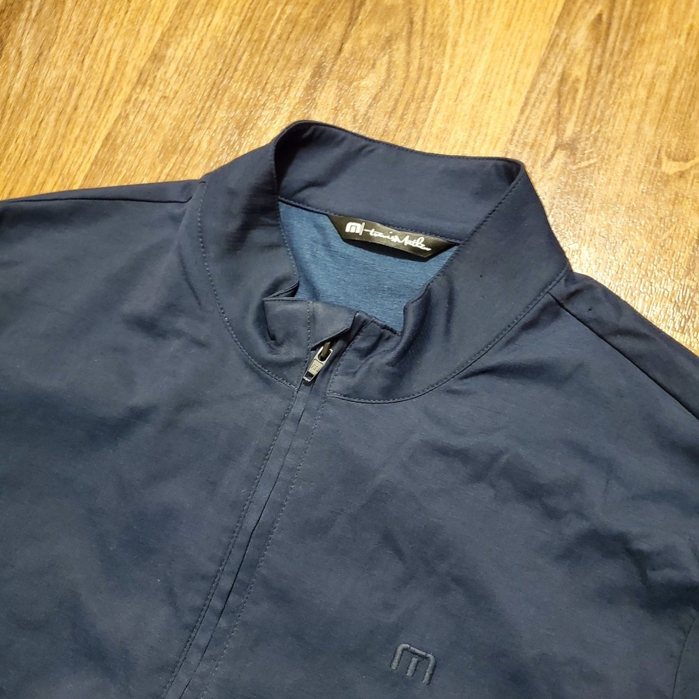 Travis Mathew Golf‎ Jacket Men XL Blue Lightweight Windbreaker Ful lZip